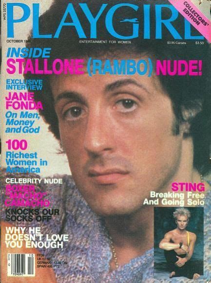 sylvester stallone nude|Playgirl features Stallone in the buff